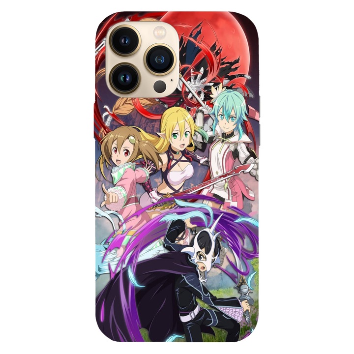 Husa telefon compatibila cu Apple iPhone 12 / iPhone 12 Pro, Viceversa, model Fight Mode Sword Art Online, Silicon, TPU