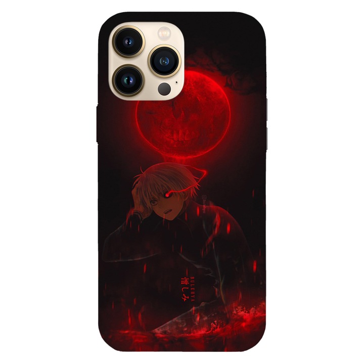 Husa telefon compatibila cu Apple iPhone 12 / iPhone 12 Pro, Viceversa, model Ken Kaneki Tokyo Ghoul Full Moon, Silicon, TPU