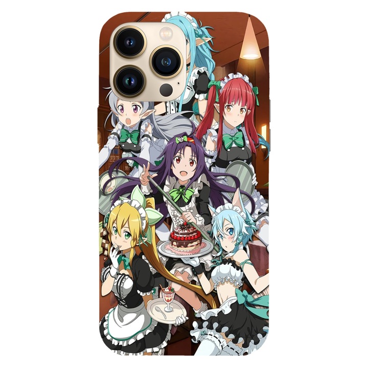 Husa telefon compatibila cu Apple iPhone 15 Pro Max, Viceversa, model Party Sword Art Online, Silicon, TPU