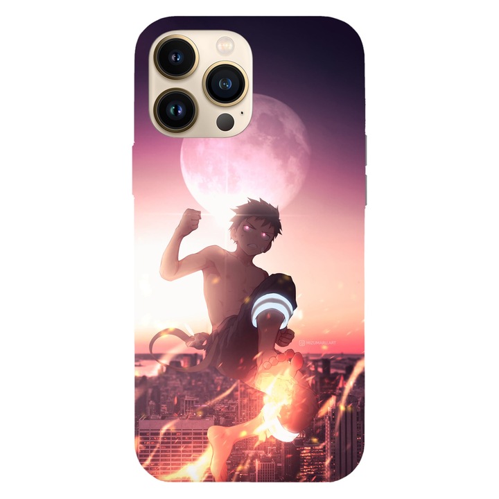 Husa telefon compatibila cu Apple iPhone 13, Viceversa, model Shinra Kusakabe Dr Stone, Silicon, TPU