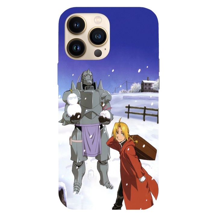 Husa telefon compatibila cu Apple iPhone 12 / iPhone 12 Pro, Viceversa, model Snow Fight Full Metal Alchemists, Silicon, TPU