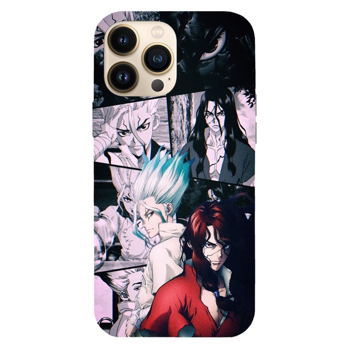 Husa telefon compatibila cu Apple iPhone 12 / iPhone 12 Pro, Viceversa, model Stone wars Dr Stone, Silicon, TPU