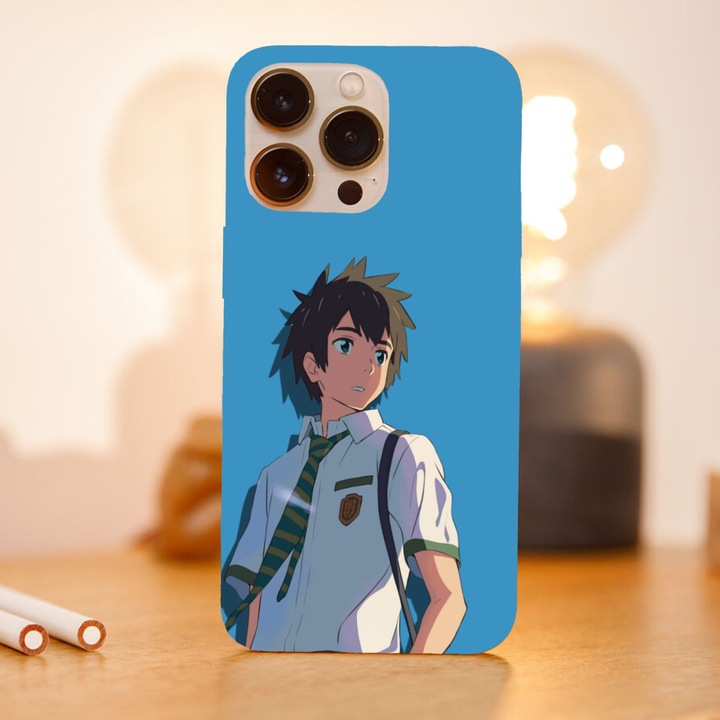 Husa telefon compatibila cu Apple iPhone 13, Viceversa, model Taki Tachibana Your Name, Silicon, TPU
