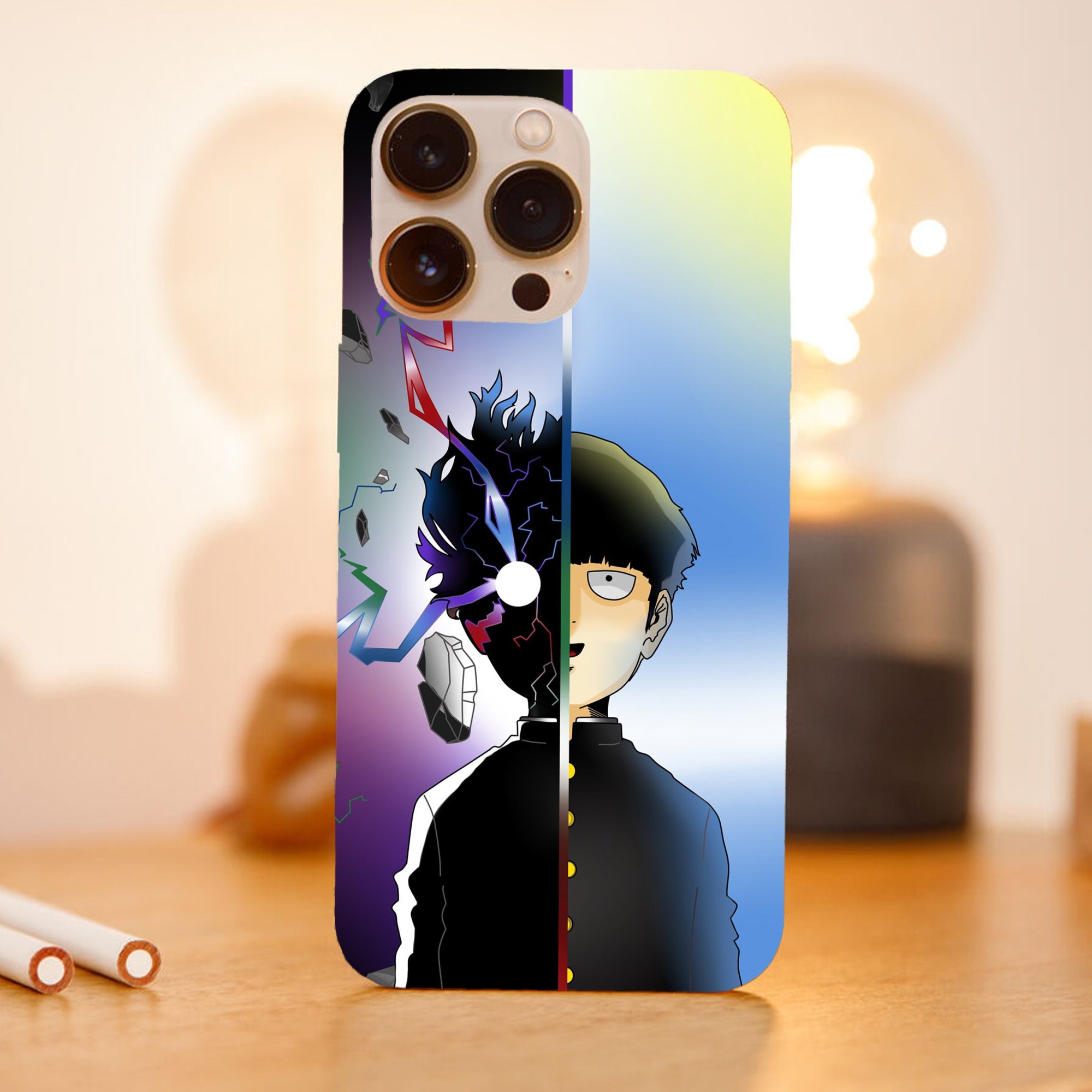 Калъф за телефон, съвместим с Apple iPhone 15, Viceversa, модел Shigeo  Kageyama Mob Psycho 100, силикон, TPU - eMAG.bg