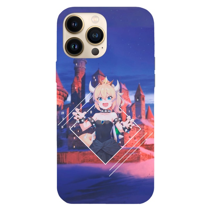 Husa telefon compatibila cu Apple iPhone 15 Pro Max, Viceversa, model Bowsette Roar Super Mario, Silicon, TPU