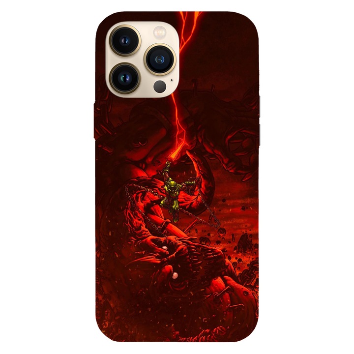 Husa telefon compatibila cu Apple iPhone 12 / iPhone 12 Pro, Viceversa, model Doom Slayer, Silicon, TPU