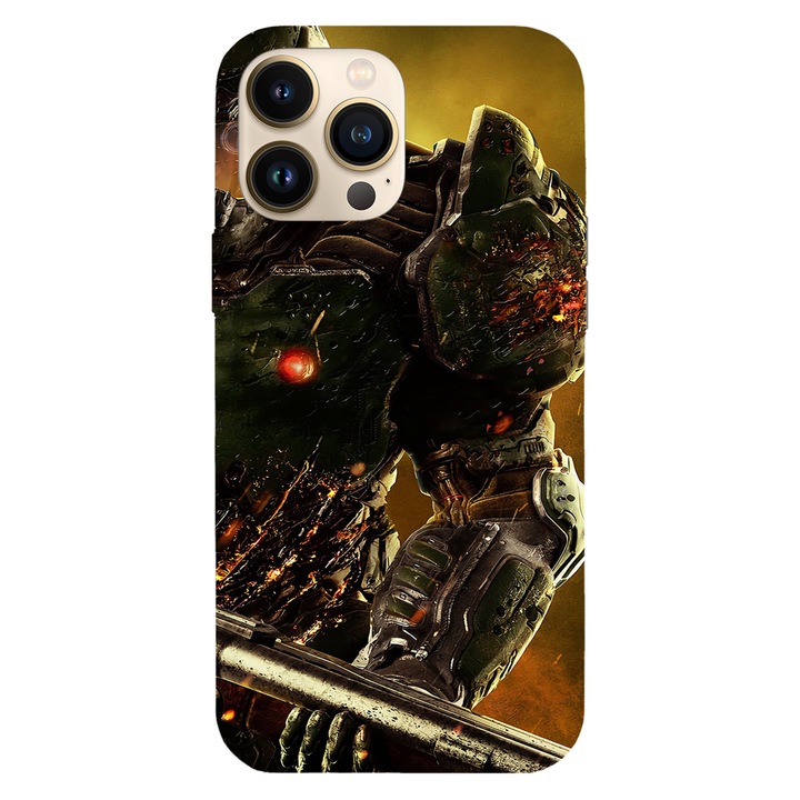 Husa telefon compatibila cu Apple iPhone 12 / iPhone 12 Pro, Viceversa, model Doom Space Marine, Silicon, TPU