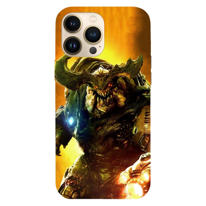 Husa telefon compatibila cu Apple iPhone 12 / iPhone 12 Pro, Viceversa, model Cyberdemon Doom, Silicon, TPU
