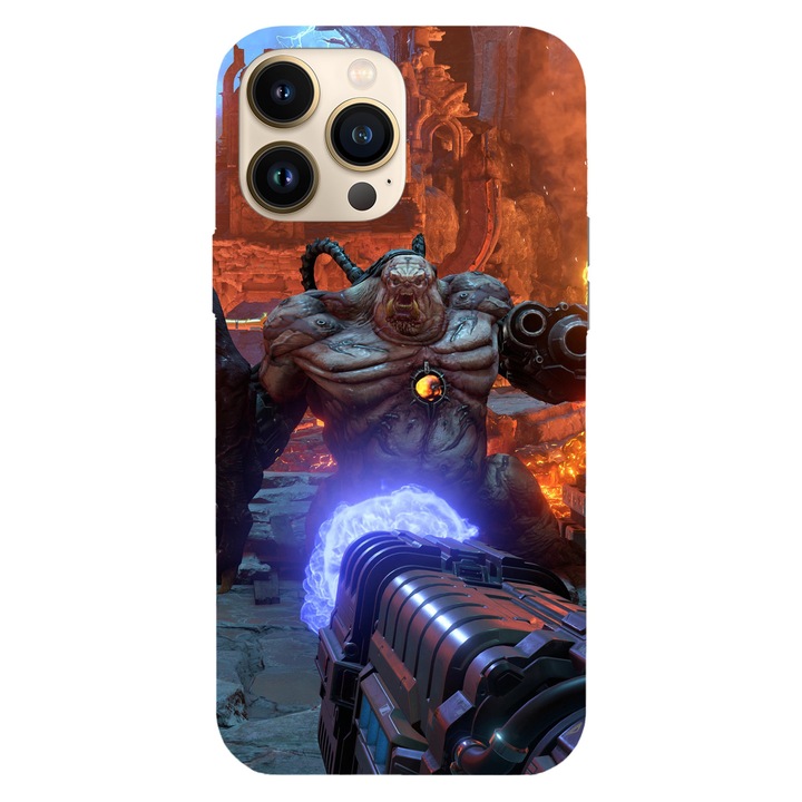 Husa telefon compatibila cu Apple iPhone 12 / iPhone 12 Pro, Viceversa, model Gameplay Doom, Silicon, TPU