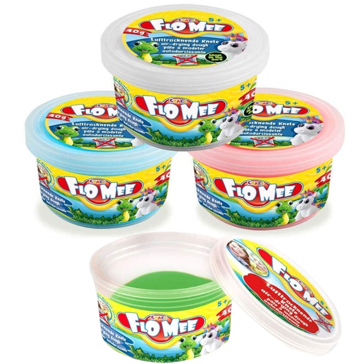 Modellező gyurma készlet, intelligens gyurma, 4 szín x 40 g