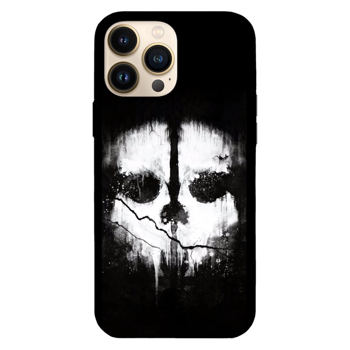 Husa telefon compatibila cu Apple iPhone 15 Pro Max, Viceversa, model Ghosts Call of Duty, Silicon, TPU
