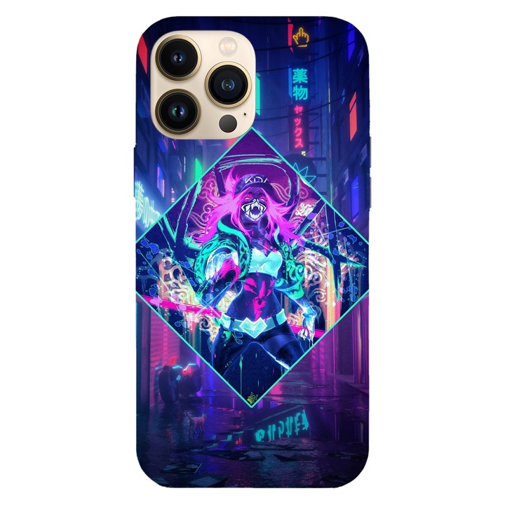 TPU telefontok, Apple iPhone 12 / iPhone 12 Pro kompatibilis, Viceversa, Neon Akali modell, szilikon