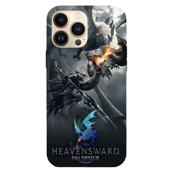 Husa telefon compatibila cu Apple iPhone 12 / iPhone 12 Pro, Viceversa, model Dragon god Final Fantasy XIV, Silicon, TPU
