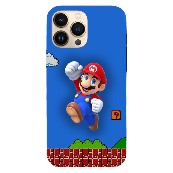 Husa telefon compatibila cu Apple iPhone 12 / iPhone 12 Pro, Viceversa, model Power Up Super Mario, Silicon, TPU