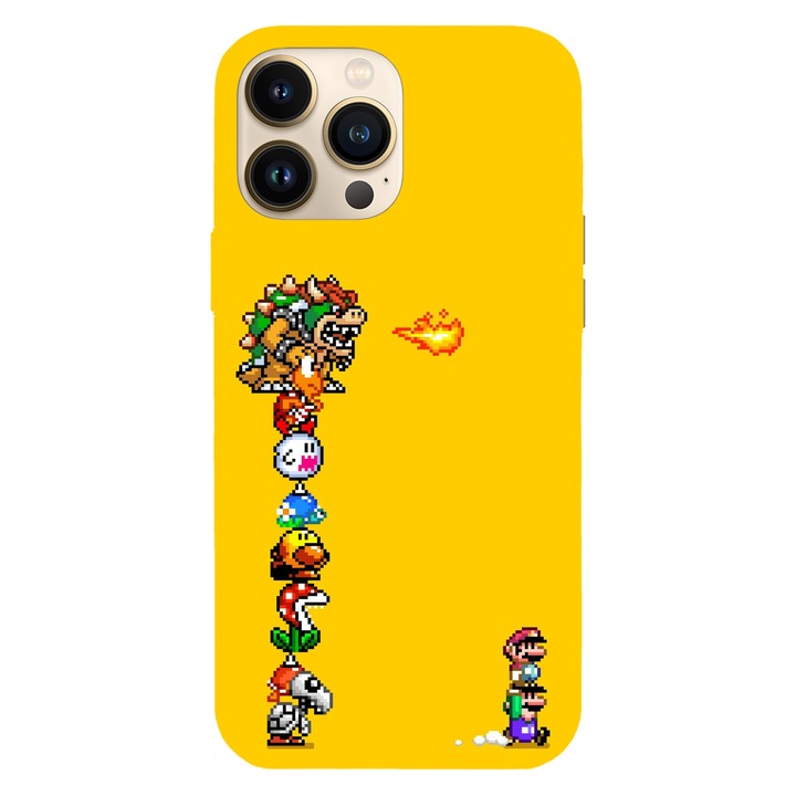 Husa telefon compatibila cu Apple iPhone 12 / iPhone 12 Pro, Viceversa, model Run Mario Run Super Mario, Silicon, TPU