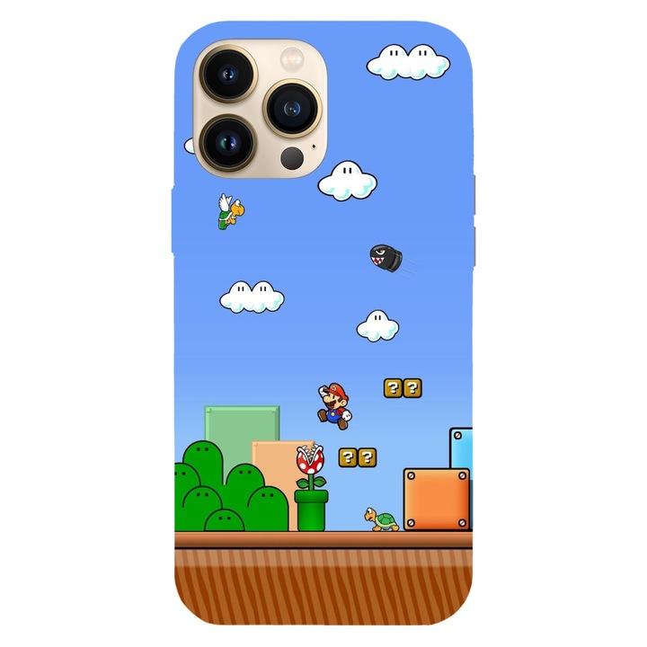 Husa telefon compatibila cu Apple iPhone 12 / iPhone 12 Pro, Viceversa, model Super Mario 3D, Silicon, TPU