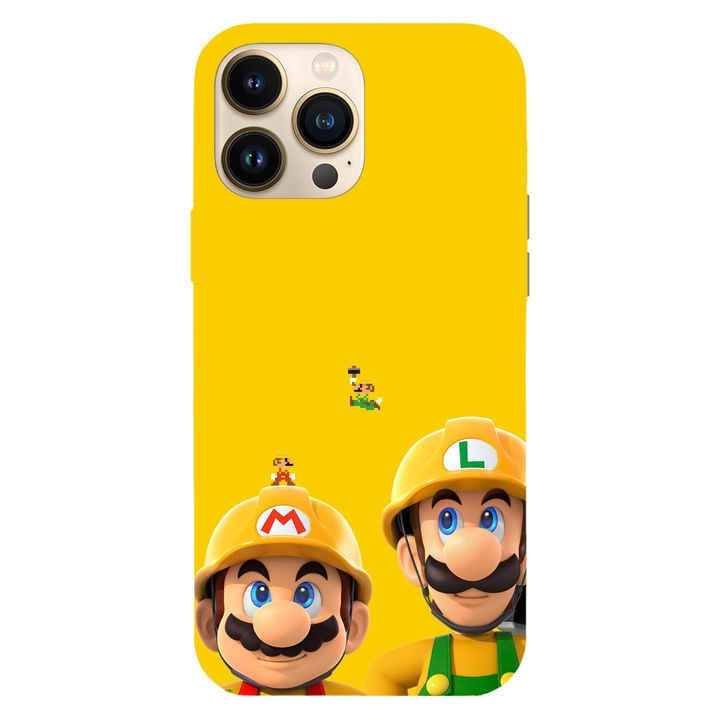 Калъф за телефон, съвместим с модел Apple iPhone 15 Plus, Viceversa, Mario x Luigi Super Mario, силикон, TPU