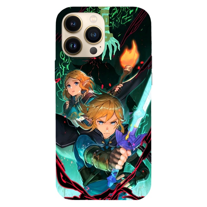 Husa telefon compatibila cu Apple iPhone 12 / iPhone 12 Pro, Viceversa, model Link The Legend of Zelda, Silicon, TPU