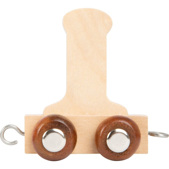 Буква I, Small Foot, Дърво, Крем