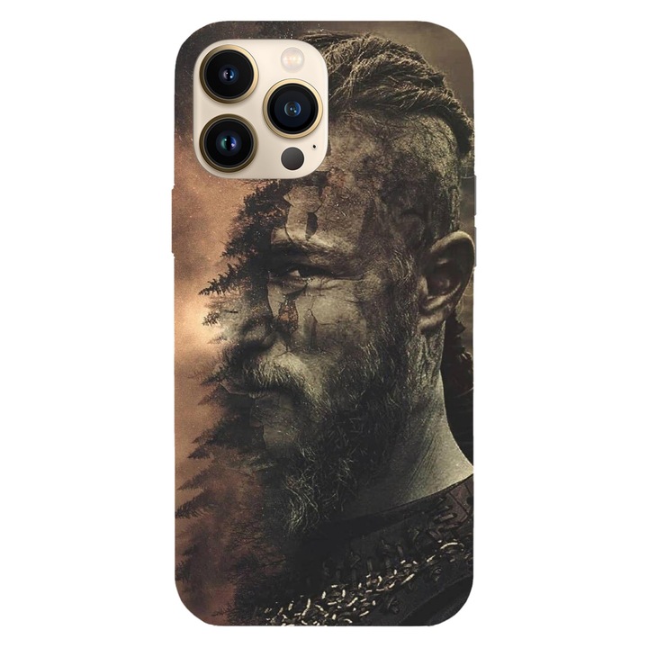 Husa telefon compatibila cu Apple iPhone 15 Plus, Viceversa, model Ragnar Fading Vikings, Silicon, TPU