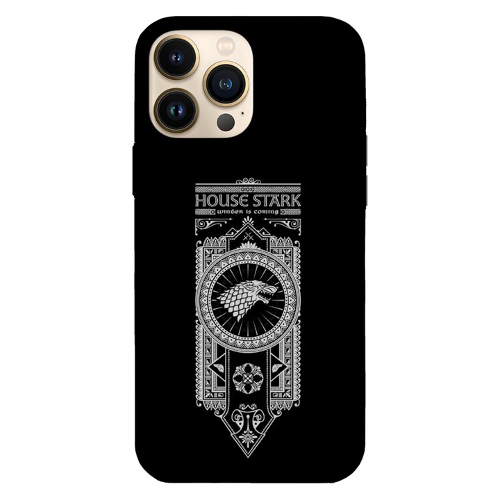 Husa telefon compatibila cu Apple iPhone 12 / iPhone 12 Pro, Viceversa, model House Stark Game of Thrones, Silicon, TPU