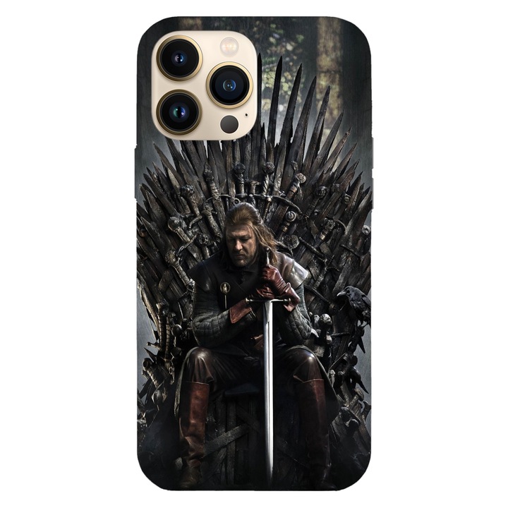 Husa telefon compatibila cu Apple iPhone 12 / iPhone 12 Pro, Viceversa, model Ned Stark Game of Thrones, Silicon, TPU
