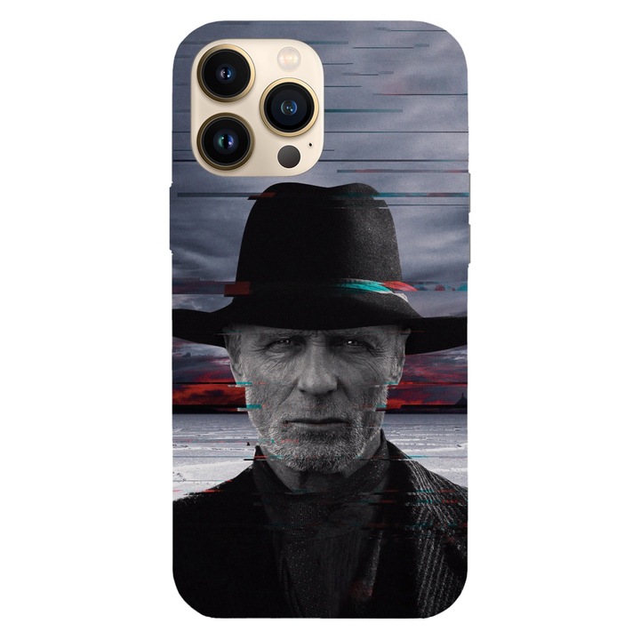 Husa telefon compatibila cu Apple iPhone 12 / iPhone 12 Pro, Viceversa, model The Man in Black Westworld, Silicon, TPU