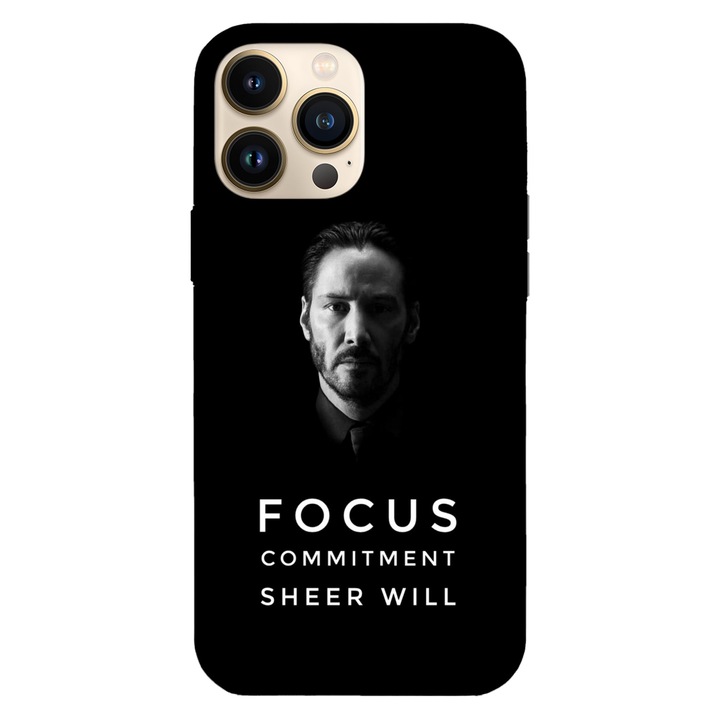 Husa telefon compatibila cu Apple iPhone 12 / iPhone 12 Pro, Viceversa, model Focus John Wick, Silicon, TPU