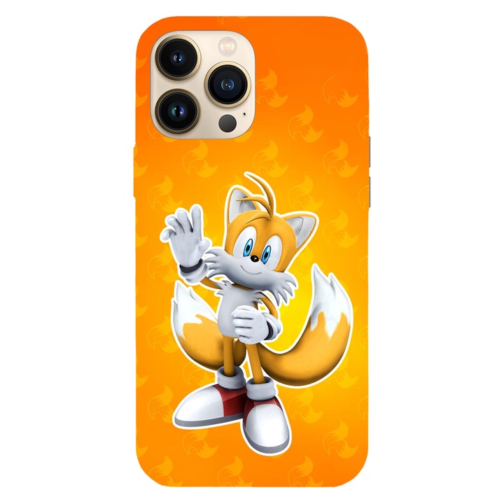Husa telefon compatibila cu Apple iPhone 12 / iPhone 12 Pro, Viceversa, model Tails Sonic The Hedgehog, Silicon, TPU
