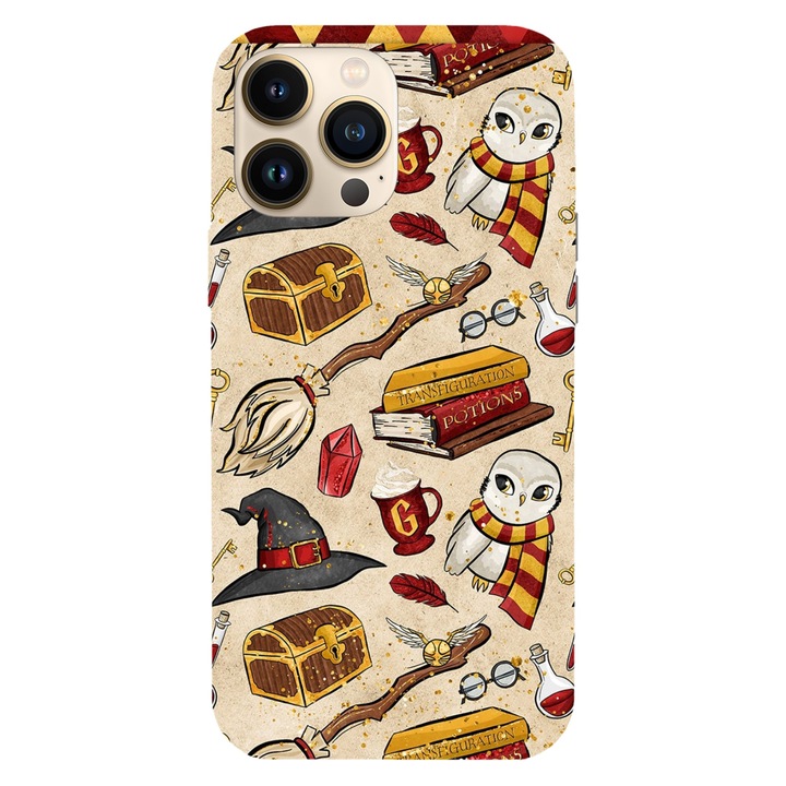 Husa telefon compatibila cu Apple iPhone 13 Pro, Viceversa, model Mage starter pack Harry Potter, Silicon, TPU