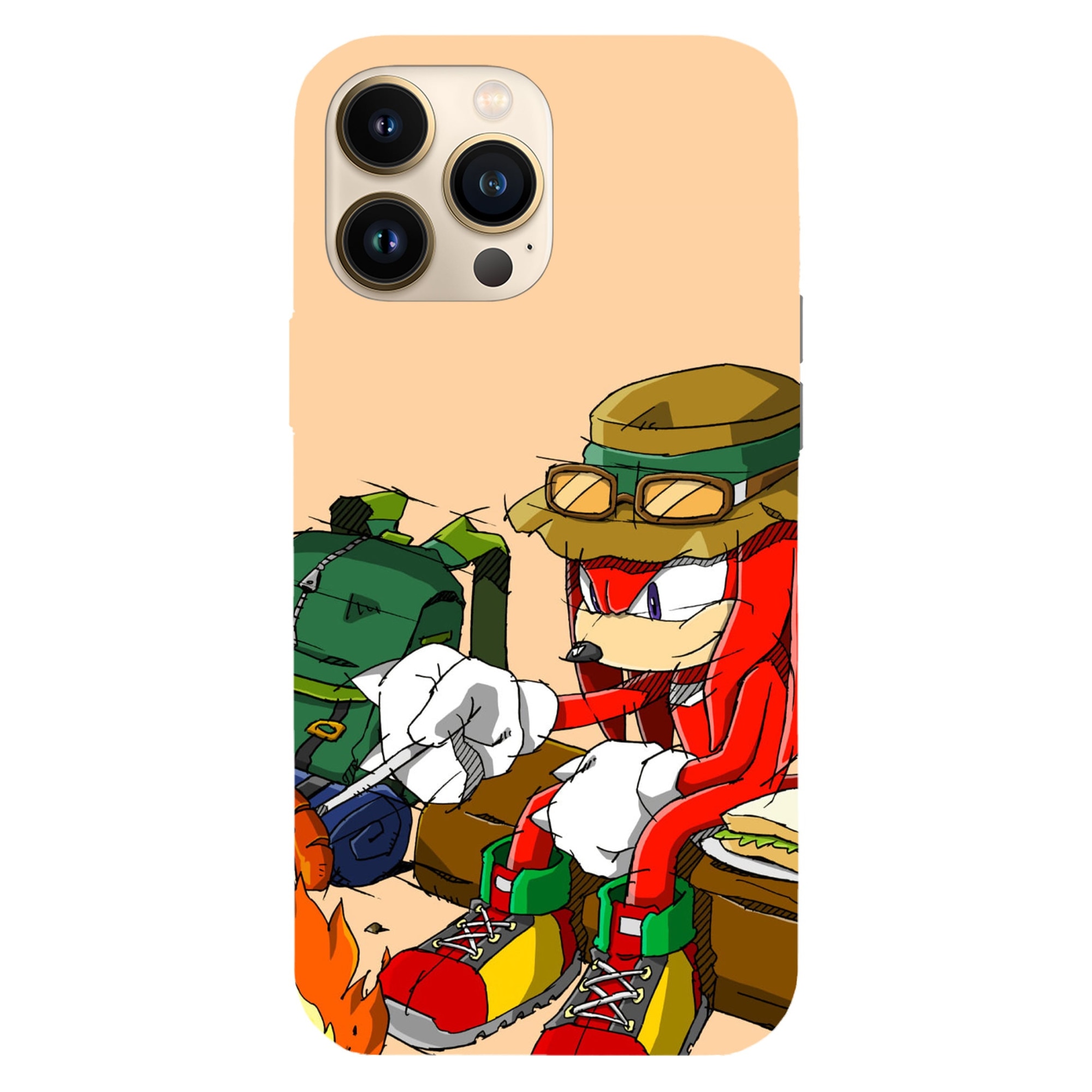 Husa telefon compatibila cu Apple iPhone 15, Viceversa, model Camping Knuckles  Sonic The Hedgehog, Silicon, TPU - eMAG.ro