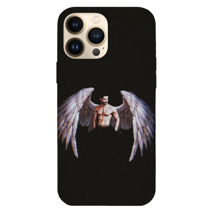 Калъф за телефон, съвместим с Apple iPhone 15 Pro, Viceversa, модел Angel Lucifer, Silicon, TPU