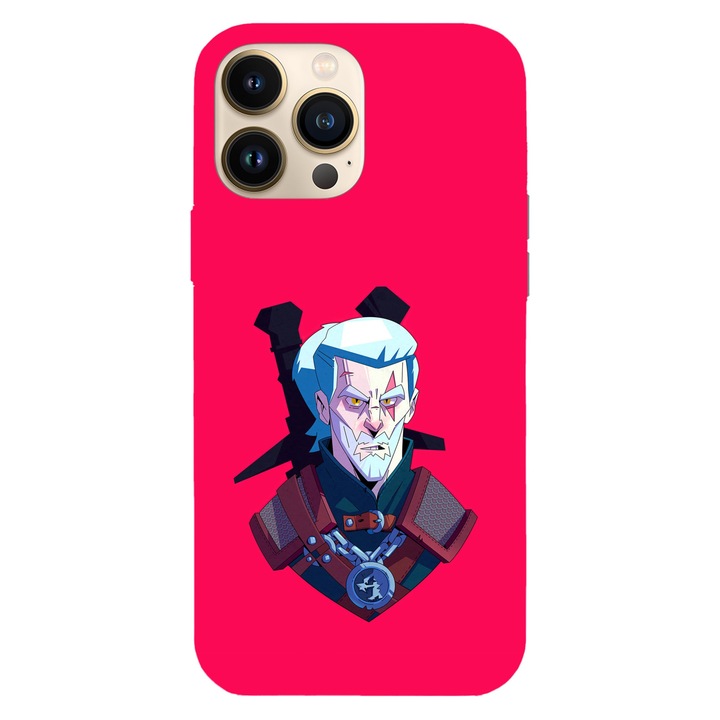 Husa telefon compatibila cu Apple iPhone 12 / iPhone 12 Pro, Viceversa, model Cartoon Gerald The Witcher, Silicon, TPU