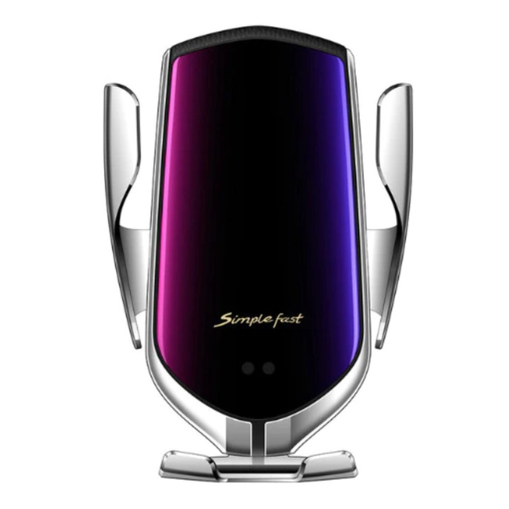 Suport auto incarcator wireless telefon R2 cu incarcare rapida