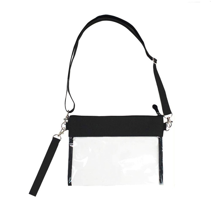 Női táska, Crossbody, PVC, átlátszó