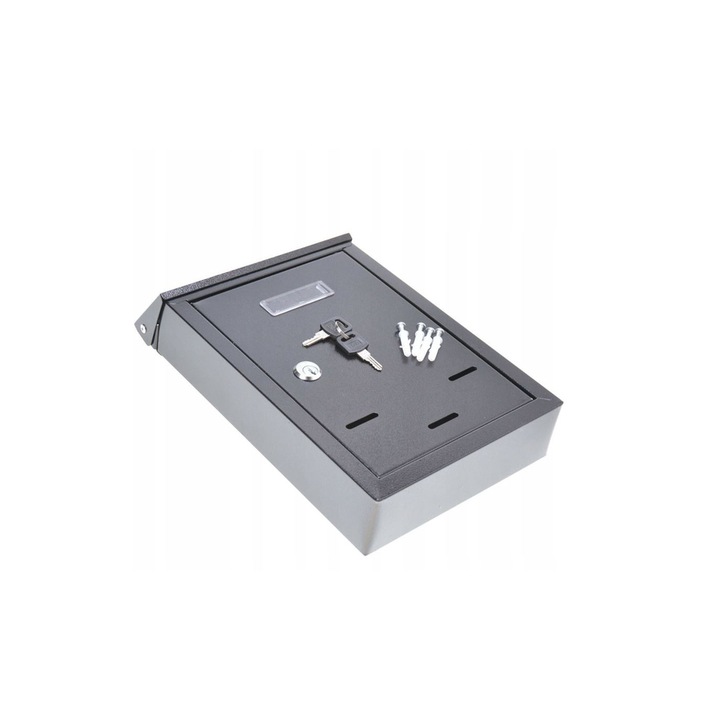 Acél kulccsal zárható postaláda szűrke színben