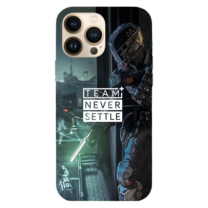 Husa telefon compatibila cu Apple iPhone 12 / iPhone 12 Pro, Viceversa, model Never settle Blackops Call of Duty, Silicon, TPU