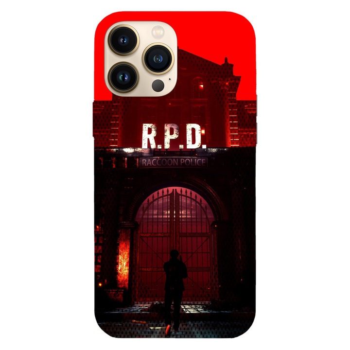 Husa telefon compatibila cu Apple iPhone 12 / iPhone 12 Pro, Viceversa, model Raccoon Police Resident Evil, Silicon, TPU