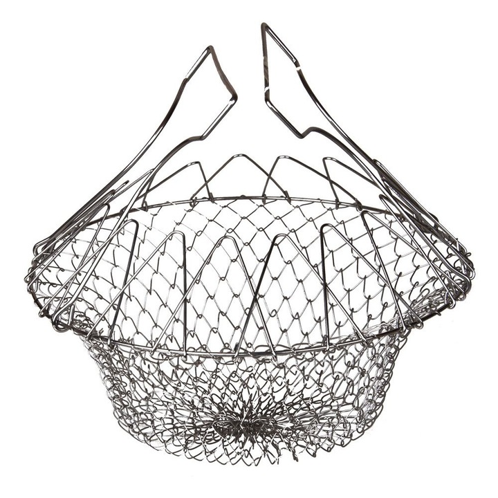 Cos de gatit, De gusto, Inox, 23 cm, Argintiu