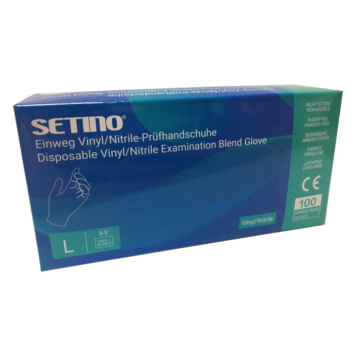 Setino Nitril kék púdermentes, "L" méret