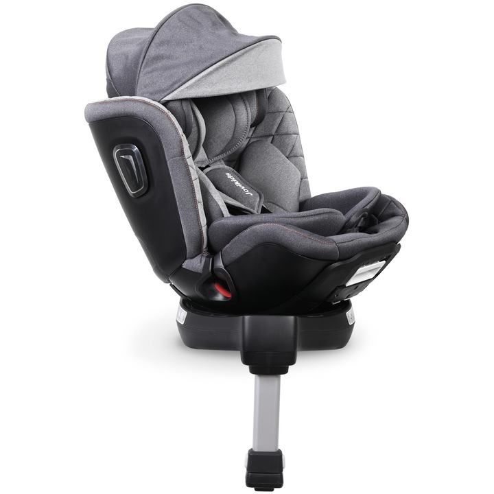 Scaun auto cu inaltare, Jovikids, Isofix, 3-12ani, 15-36Kg, 100-150cm, Gri