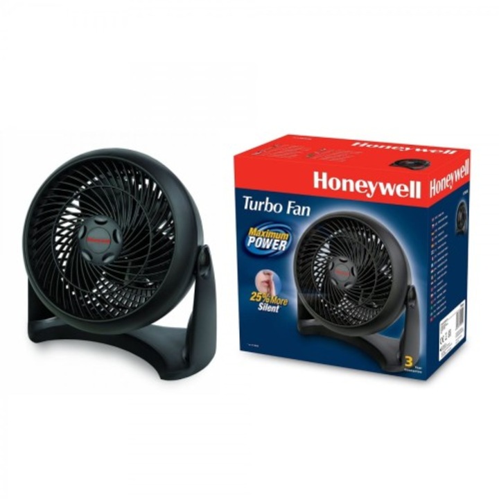 Ventilator, Honeywell, HT900E, 39dB, 25 cm x 14.5 cm x 27 cm, Negru