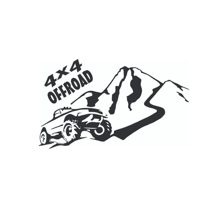 Sticker decorativ auto 4×4 off road 50x30 cm, Creative Rey®