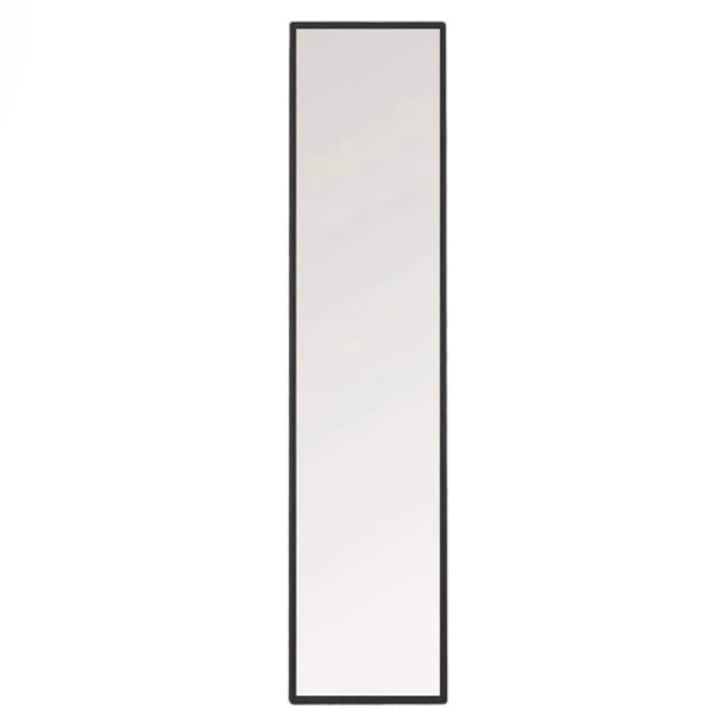 Oglinda de podea, rama din lemn, negru, 160 x 40 cm