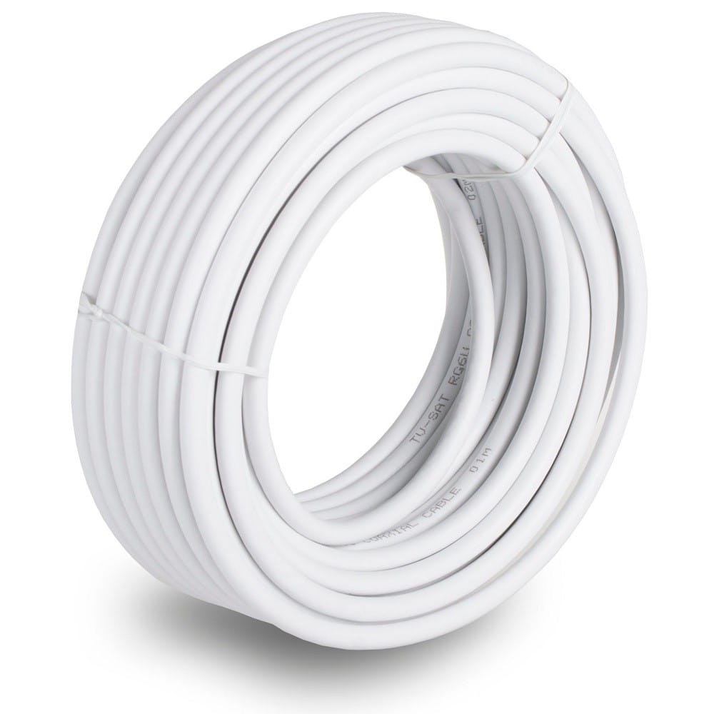 Коаксиален кабел RG6U Libox, 20 M, Бял - eMAG.bg