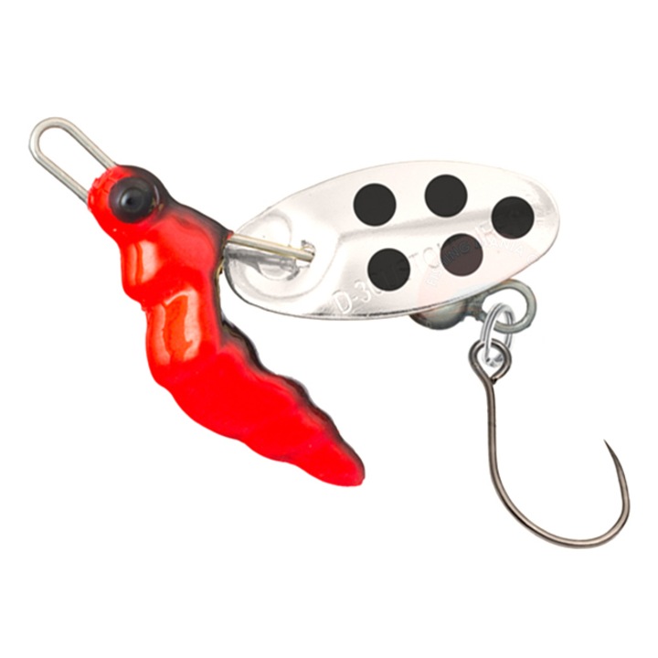 Lingurita rotativa D-3 Phar Lap 2.5g Silver Blade #SR, pentru pescuit la pastrav, clean sau biban