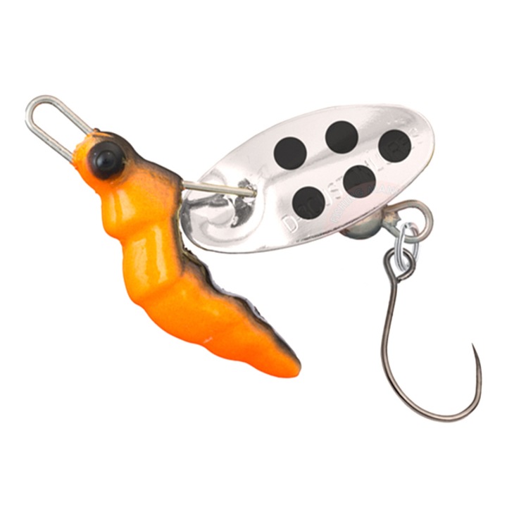 Lingurita rotativa D-3 Phar Lap 2.5g Silver Blade #SO, pentru pescuit la pastrav, clean sau biban