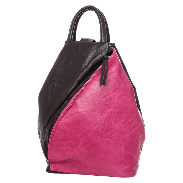 Rucsac de dama, Hernan, Negru/Fucsia