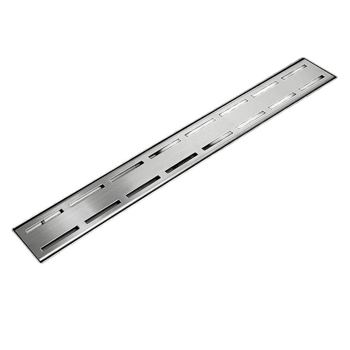 Scurgere liniara de dus, 120 cm, Inox, Gri metalizat
