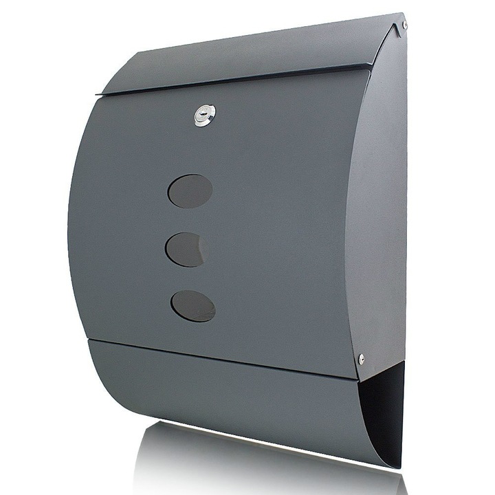 Postafiók, Bituxx, Acél, Kulccsal, Szürke